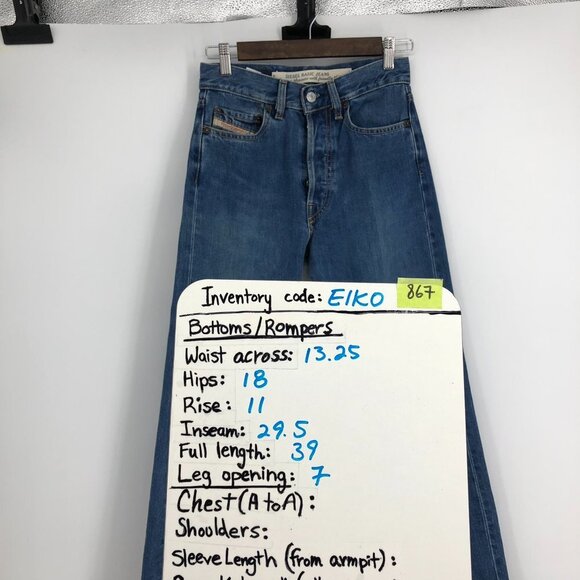 Diesel Industry Slim Straight  leg Denim Jeans 27x30 - Picture 13 of 14